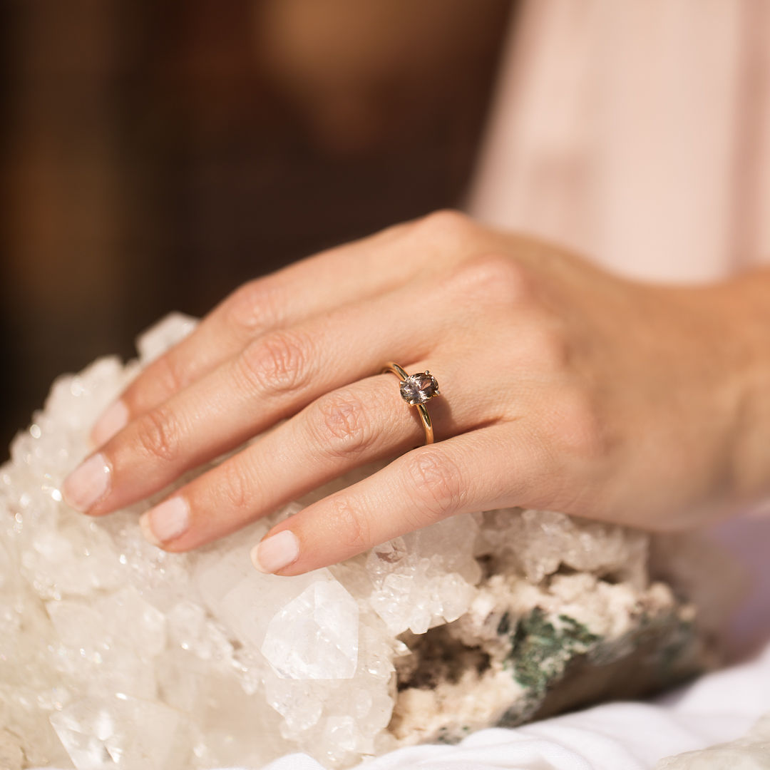 Zircon Gold Ring, Engagement Ring, Online Jewellery