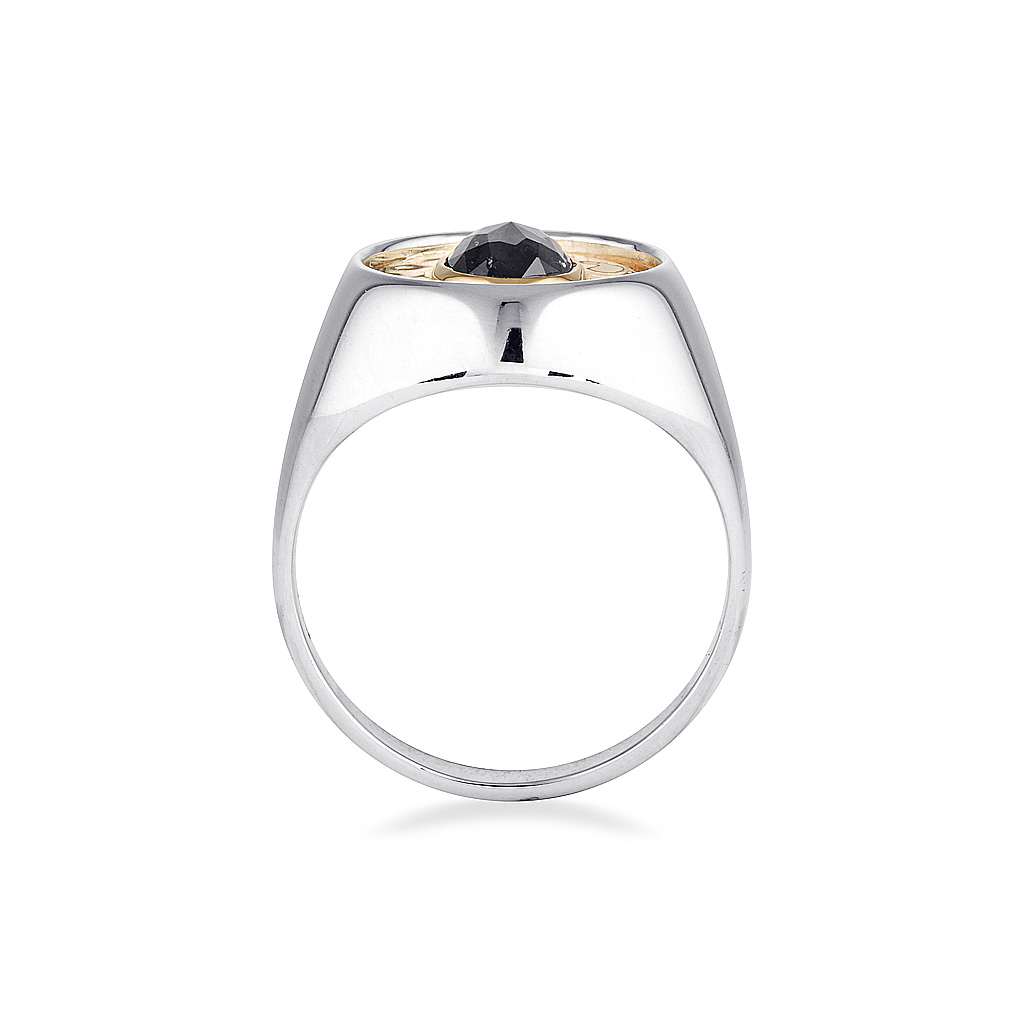 Signet Ring, Salt and Pepper Engagement Ring, Online Jewellery