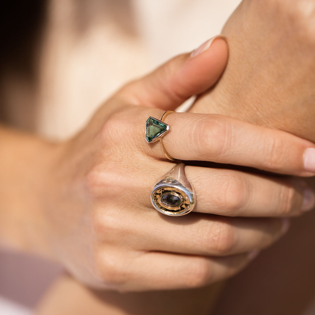 Tourmaline Gold Ring, Engagement Ring, Online Jewellery