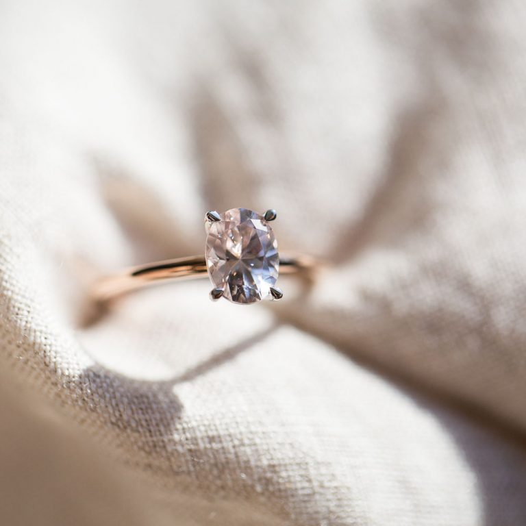 Zircon Gold Ring, Engagement Ring, Online Jewellery