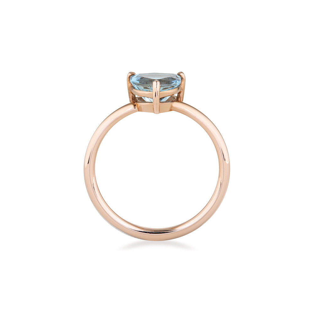 Aquamarine Gold Ring