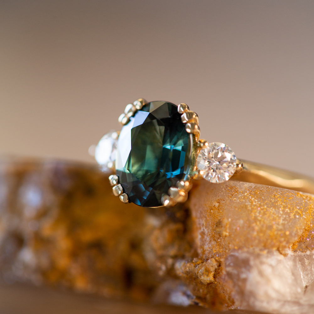 Australian Parti Sapphire Ring