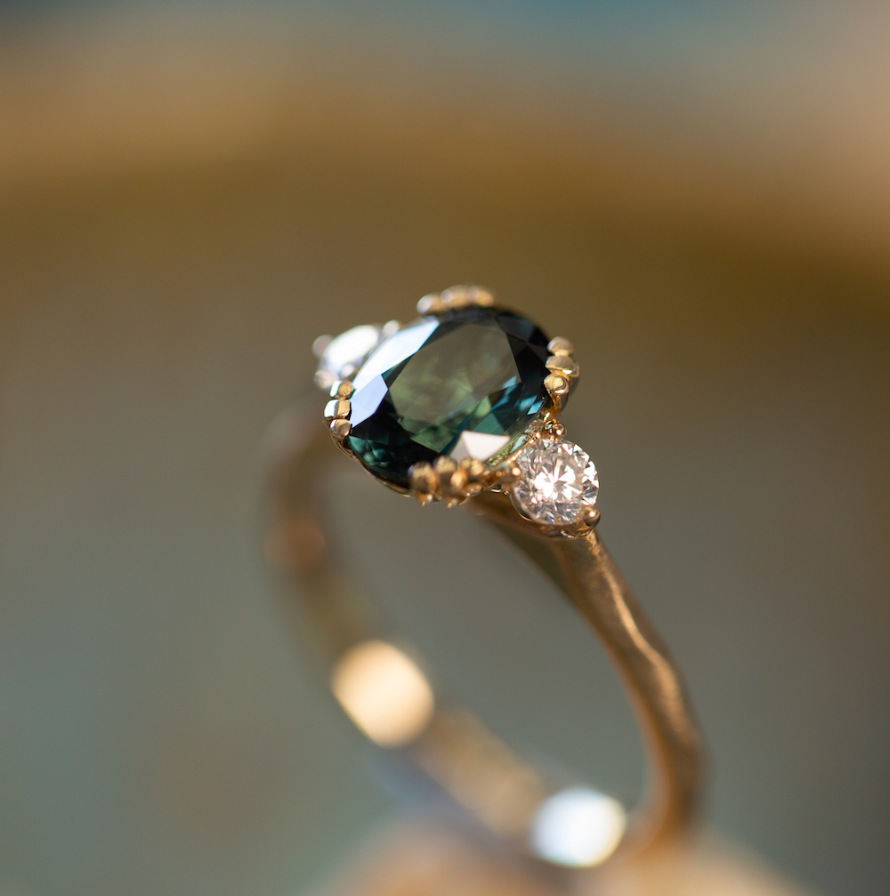 Australian Parti Sapphire Ring