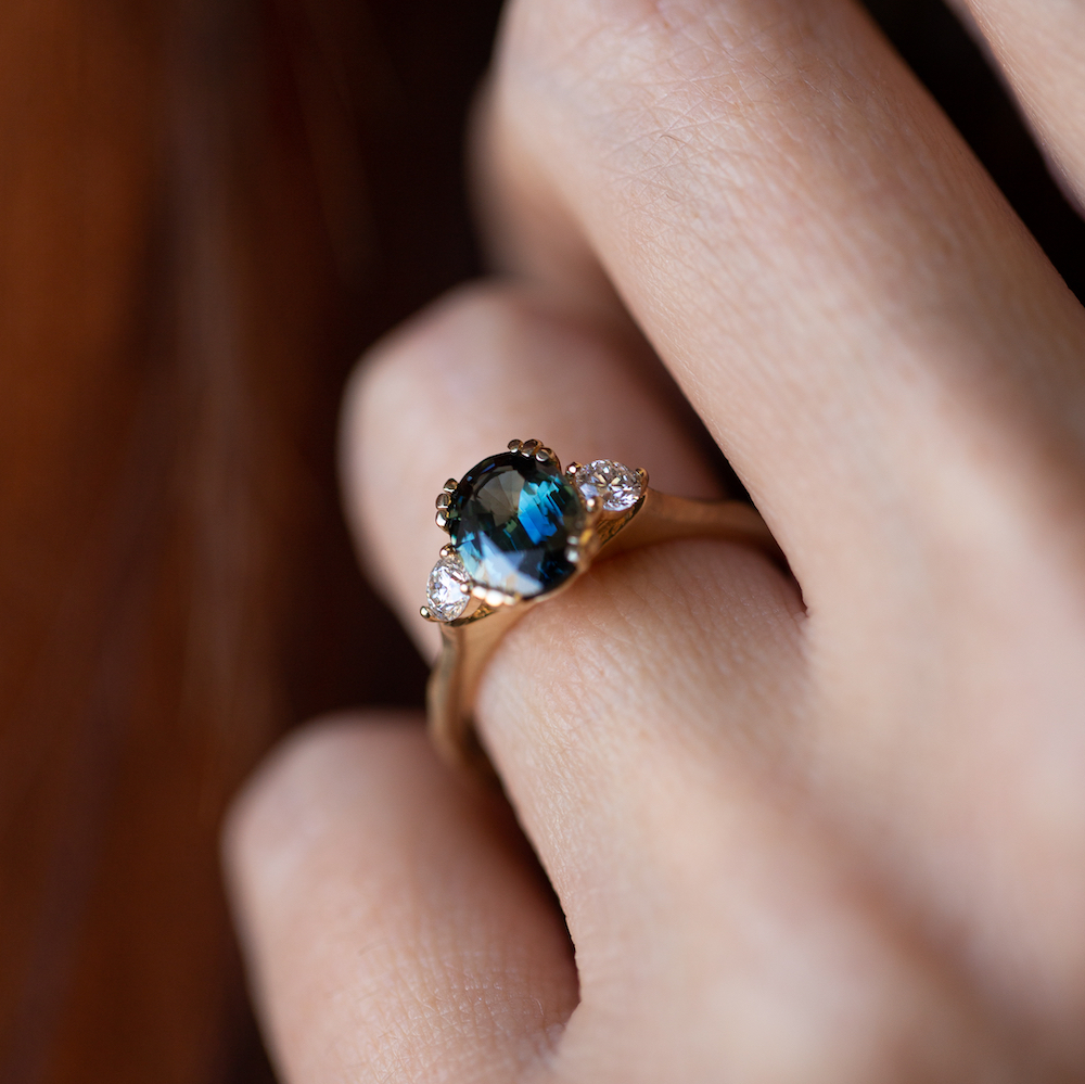 Australian Parti Sapphire Ring