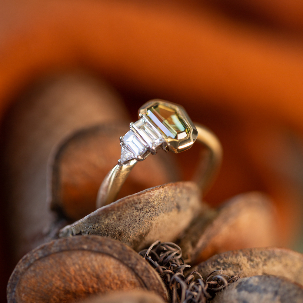 Australian Parti Sapphire Ring