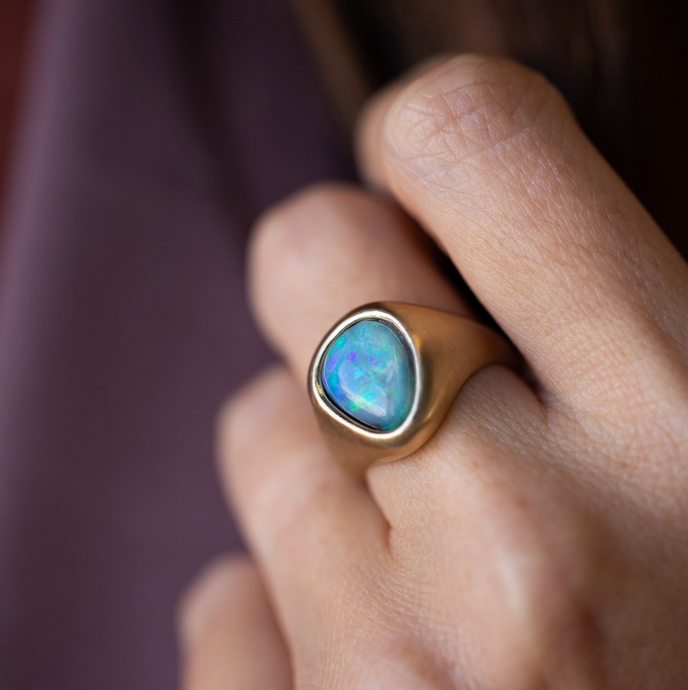 Opal Gold Ring