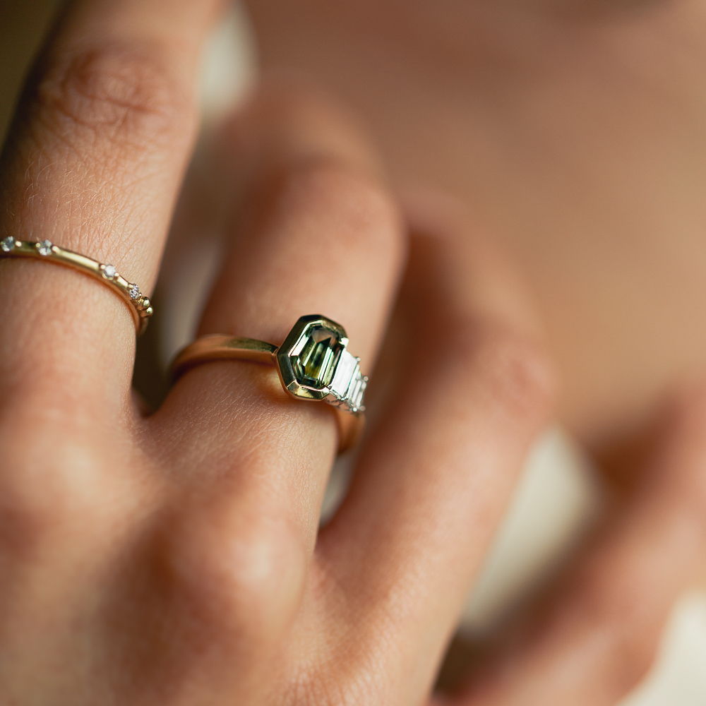 Australian Parti Sapphire Ring