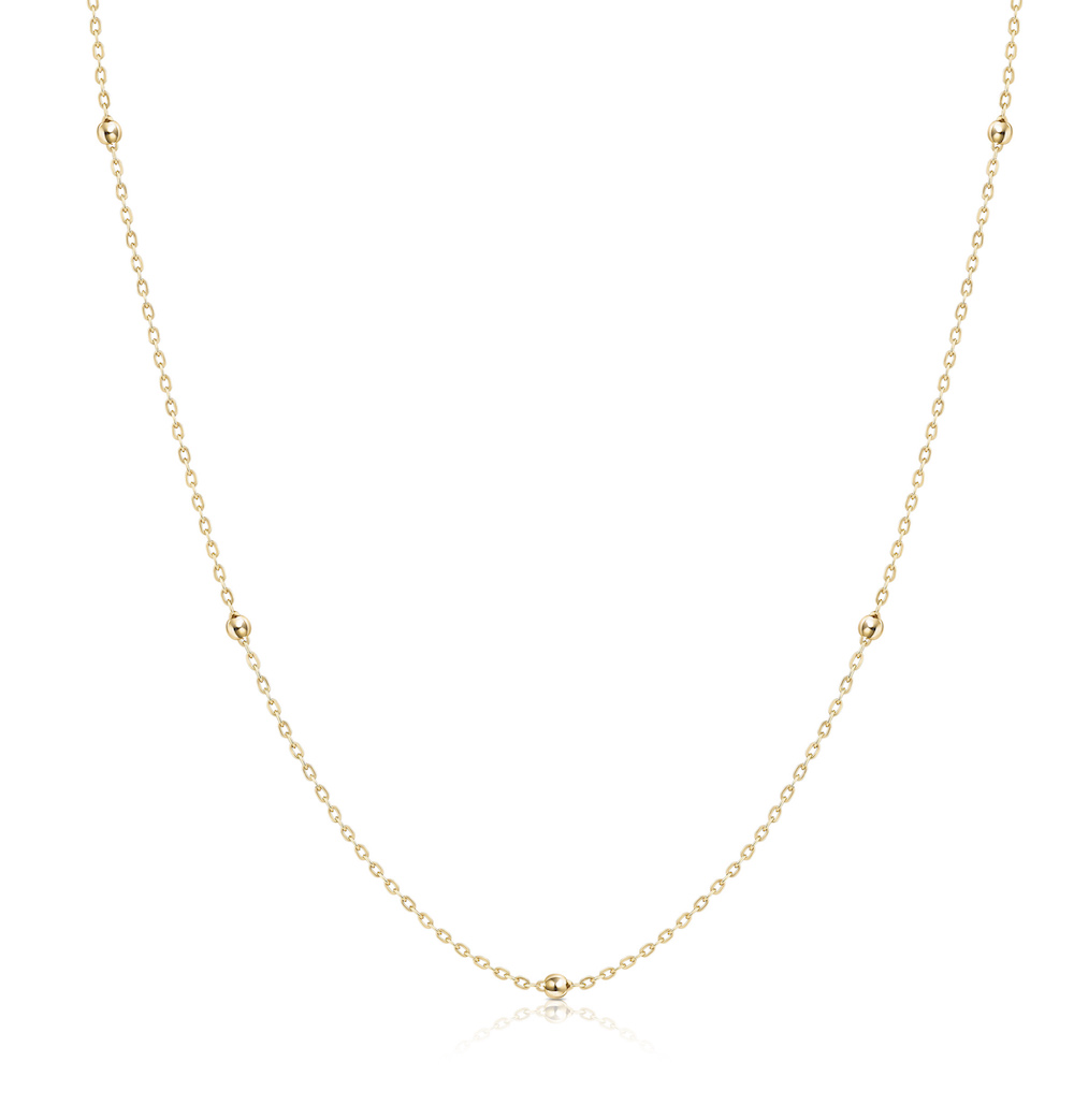 Italian Gold Beaded Chain