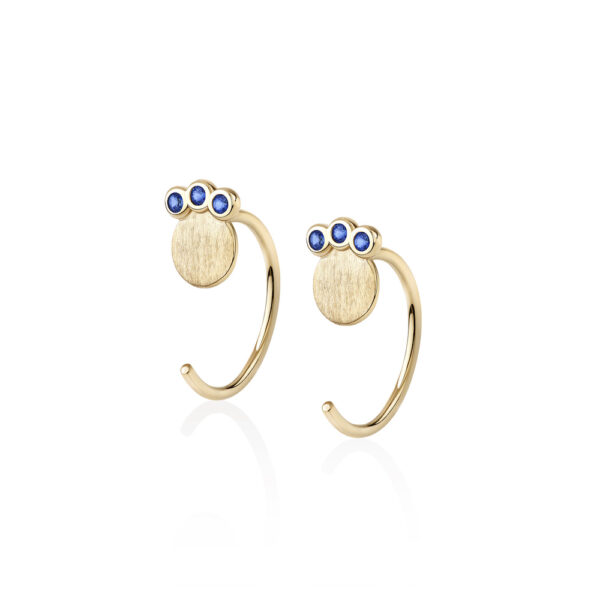 Sapphire 9kt Yellow Gold Earrings