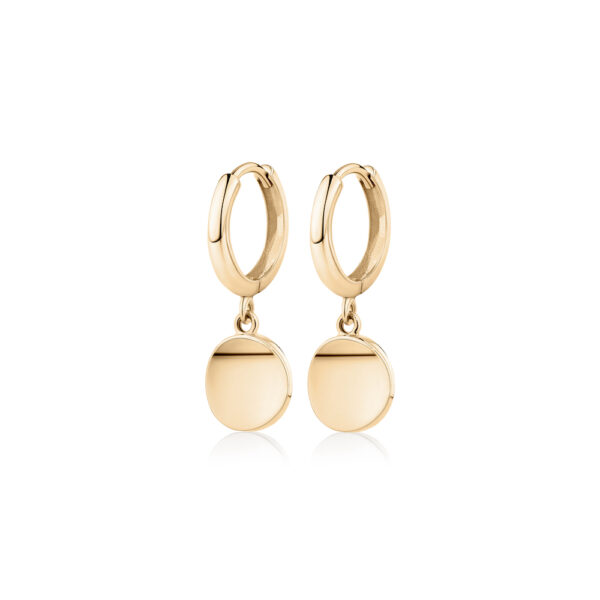 Gold Pendant Earrings